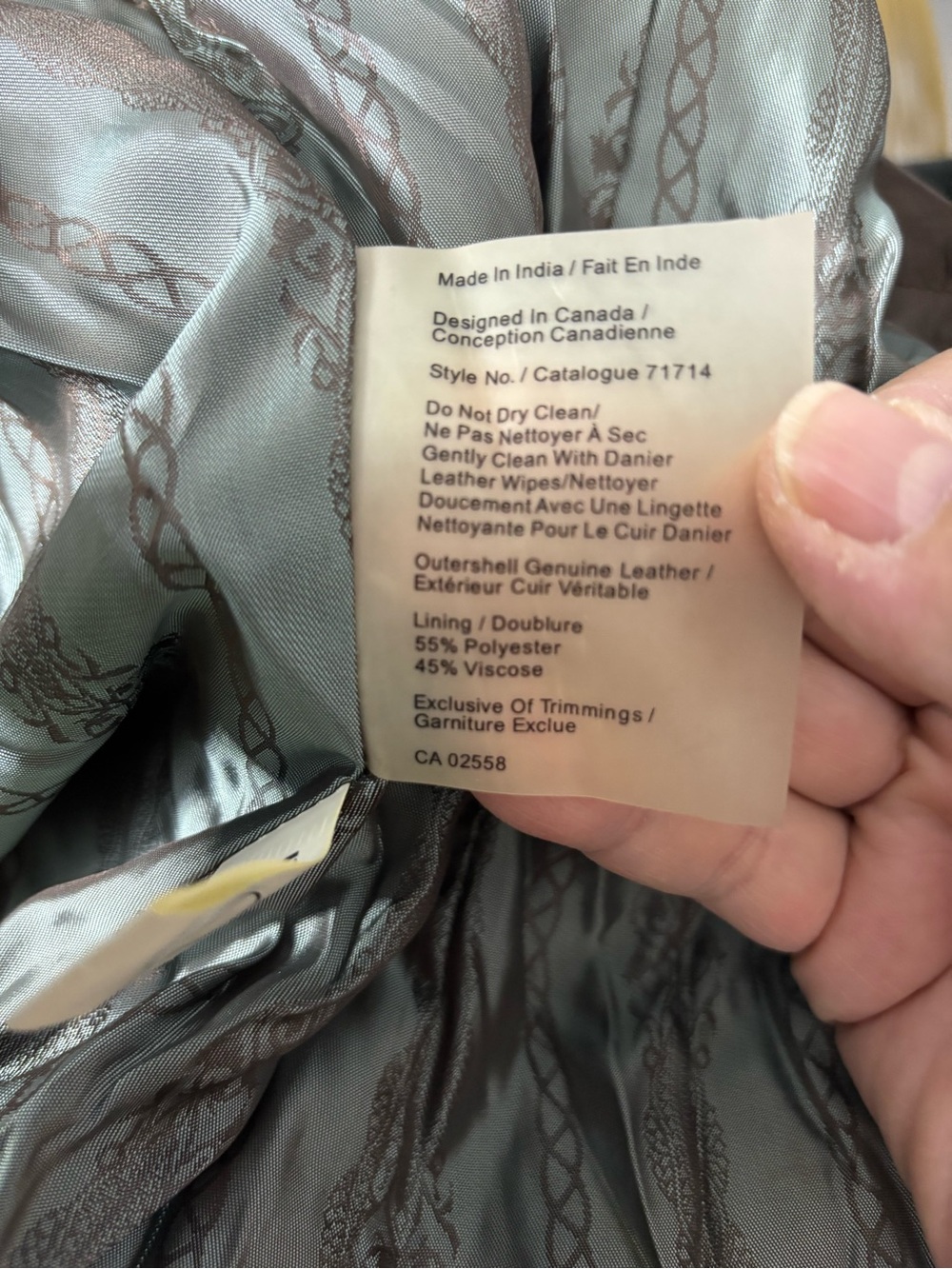 Danier Brown Asymmetrical Leather Moto Jacket - Picture 13 of 16